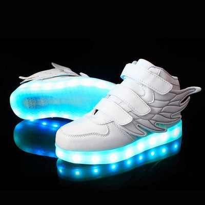 Kids White Flashez Thunder LED Shoes | Trainers Light Up | UK