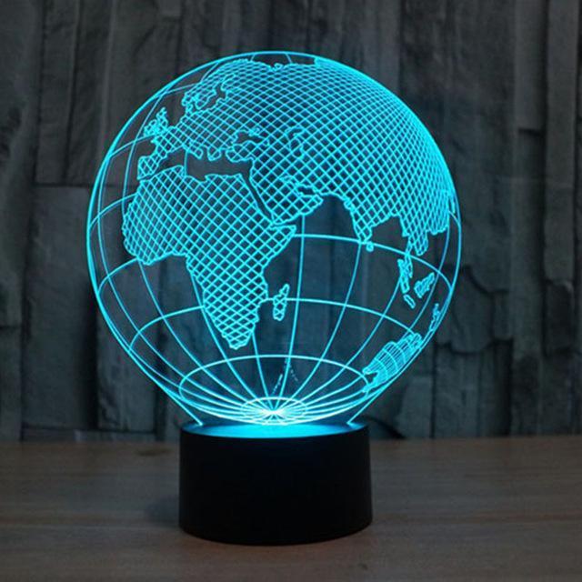 Globe 3D illusion lamp