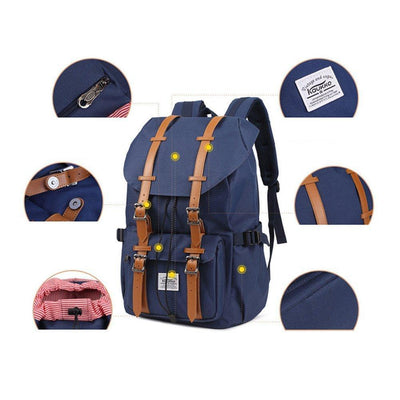 Navy/Brown Backpack