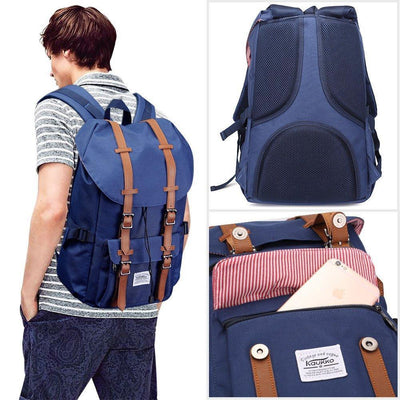 Navy/Brown Backpack