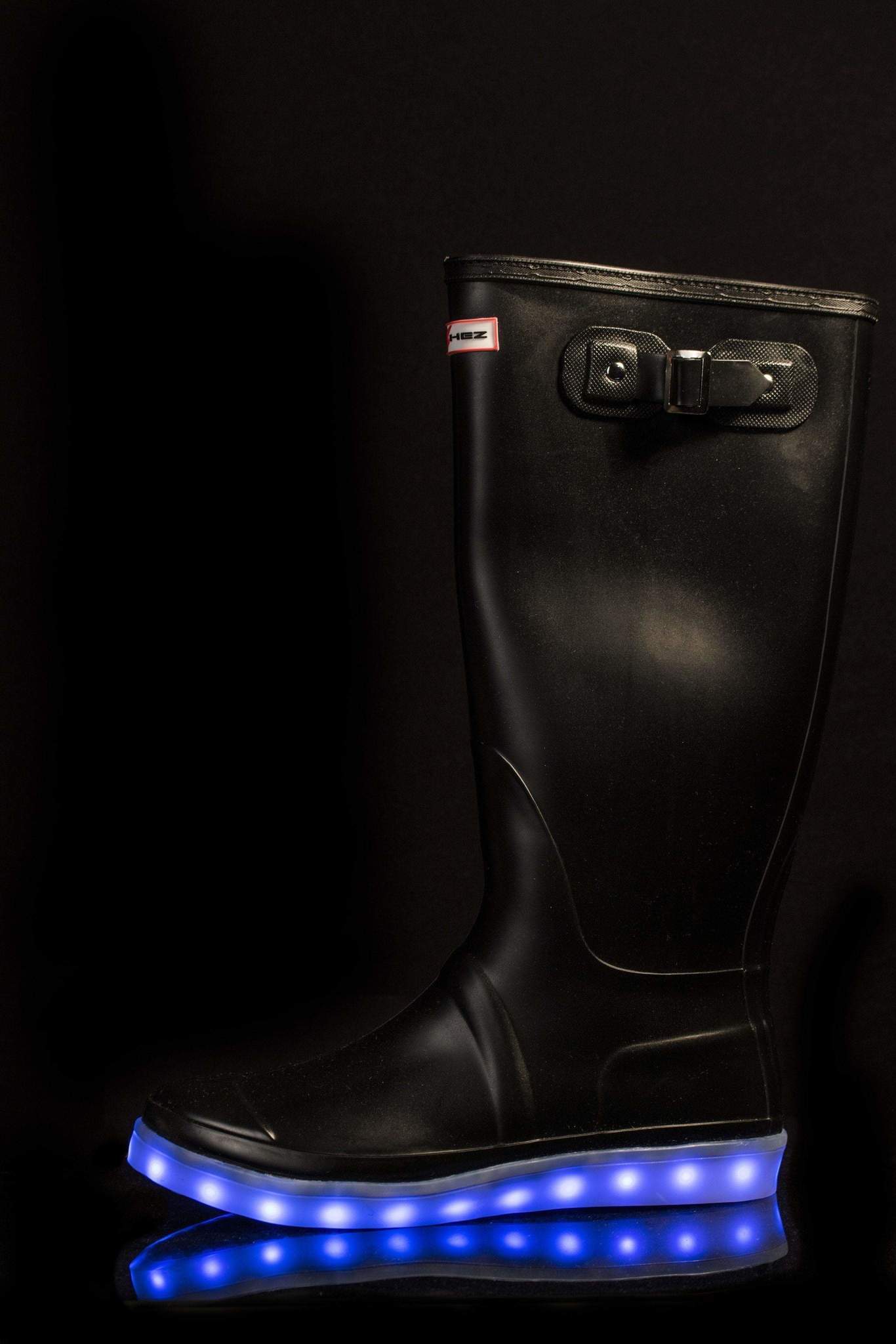 Ladies Light up Flashez Wellies - Black