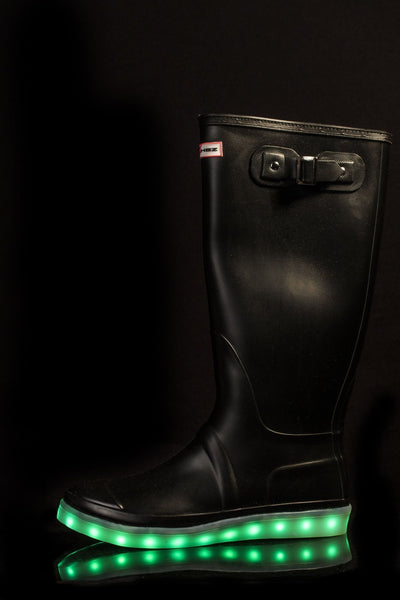 Ladies Light up Flashez Wellies - Black