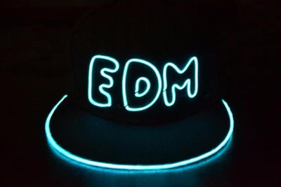 EDM EL Wire Flat Peak Cap