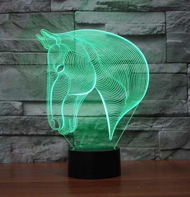 Horse 3D illusion lamp