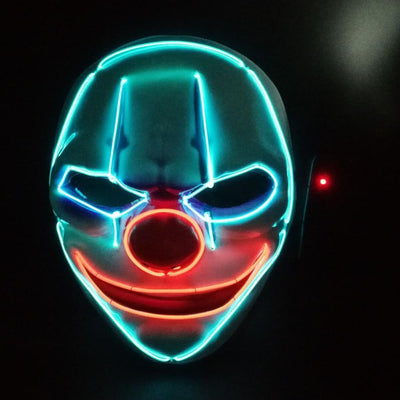 Light up Flash Mask Crazy Clown