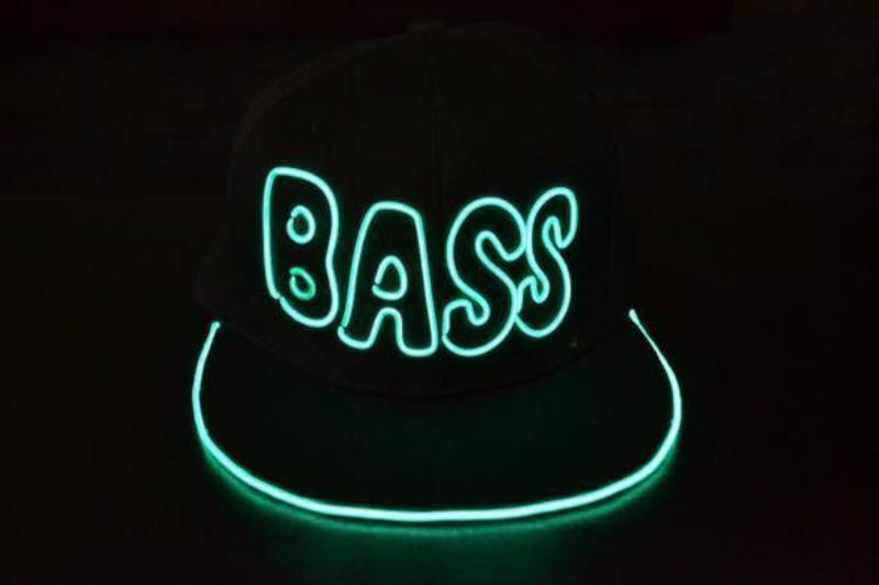 Bass EL Wire Flat Peak Cap