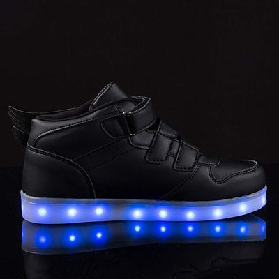 Flashez Black - LED Thunder Kids Shoes