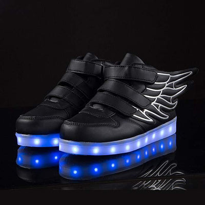 Flashez Black - LED Thunder Kids Shoes