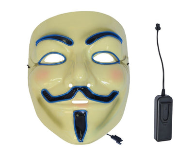 Light up Anonymous Mask - Blue