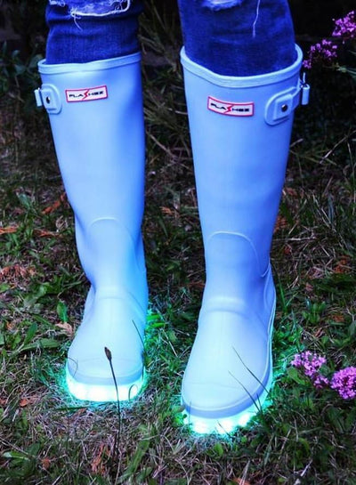 Candy Blue Light up wellies | Flashing Rechargeable Boot