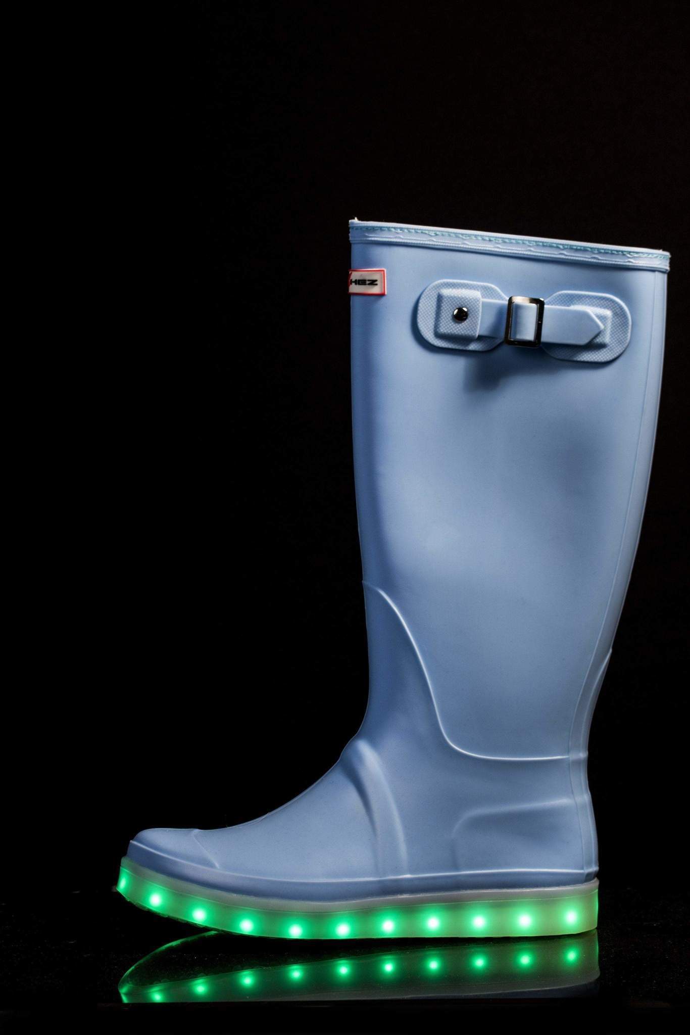 Ladies Light up Flashez Wellies - Candy Blue