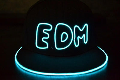 EDM EL Wire Flat Peak Cap