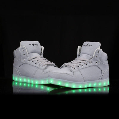 Flashez Grey Canvas | LED Shoes | Light up Trainers