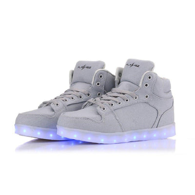 Flashez Grey Canvas | LED Shoes | Light up Trainers
