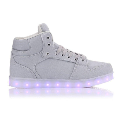 Flashez Grey Canvas | LED Shoes | Light up Trainers