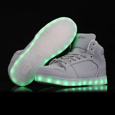 Flashez Grey Canvas | LED Shoes | Light up Trainers
