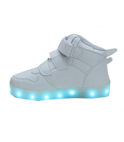 Kids White Flashez Thunder LED Shoes | Trainers Light Up | UK
