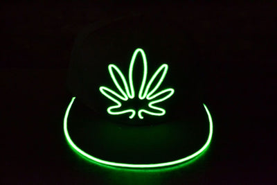 Hash EL Wire Flat Peak Cap