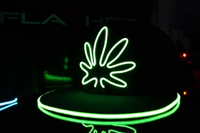 Hash EL Wire Flat Peak Cap