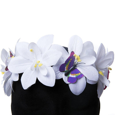 Light up Tiaras Headband - White Butterfly
