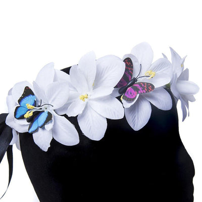 Light up Tiaras Headband - White Butterfly