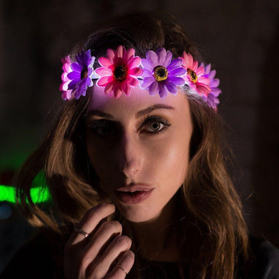 Light up Boho Headband Pink/Purple