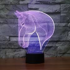 Horse 3D illusion lamp