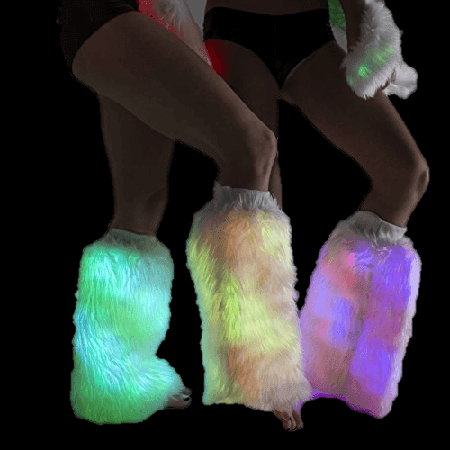 Light up Furry Leg Warmers