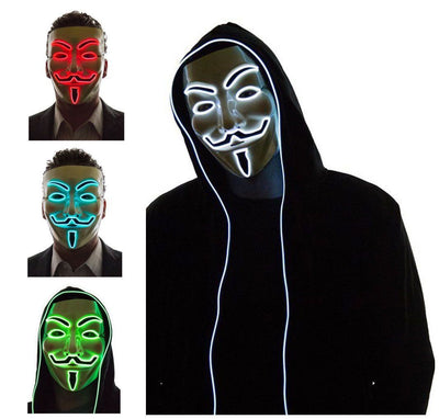 Light up Anonymous Mask - Red