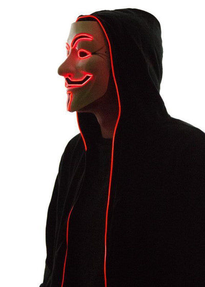 Light up Anonymous Mask - Red