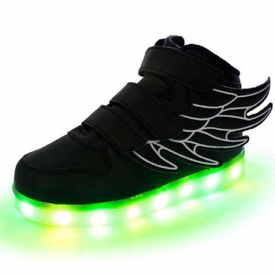 Flashez Black - LED Thunder Kids Shoes
