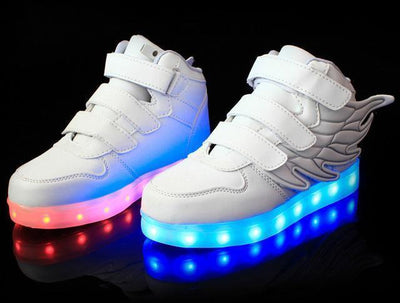 Flashez Kids White - LED Thunder Shoes