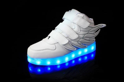 Kids White Flashez Thunder LED Shoes | Trainers Light Up | UK